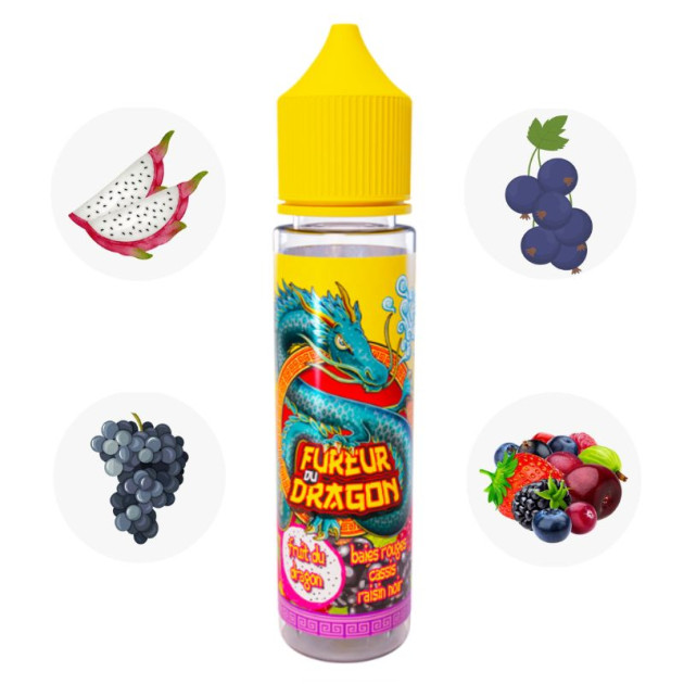 Fruit du Dragon Baies rouges - Cassis - Raisin 50 ml - Le Vapoteur Breton